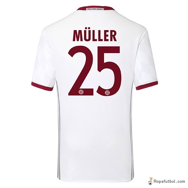 Camiseta Bayern de Múnich Replica Tercera Ropa Muller 2016/17 Blanco